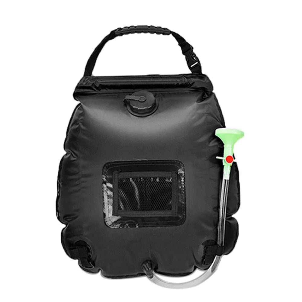 Outdoor 20L Solar Shower Bag Outdoor Portable Solar Heating Shower Bag for Camping Hiking Traveling Beach