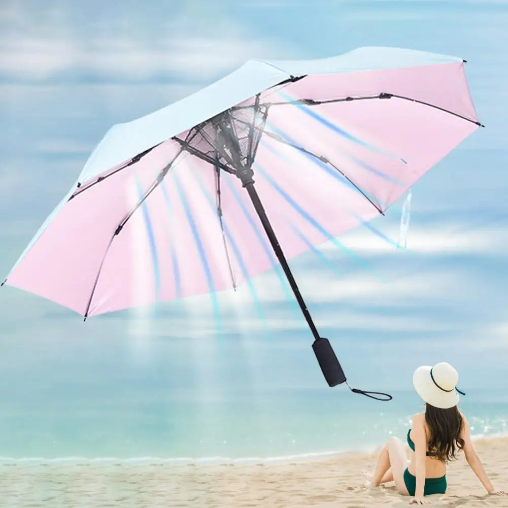 Umbrella with Fan Uv Umbrella with Fan USB 2024 New Rechargeable Sun Umbrella Cool Women Sunshade