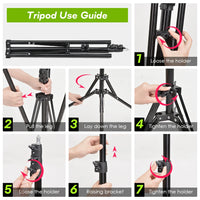 Tripod with LED Ring Light for Phone Tripod Camera Stand Selfie Photography Light LED Lamp Color Photo Studio for Youtube Live