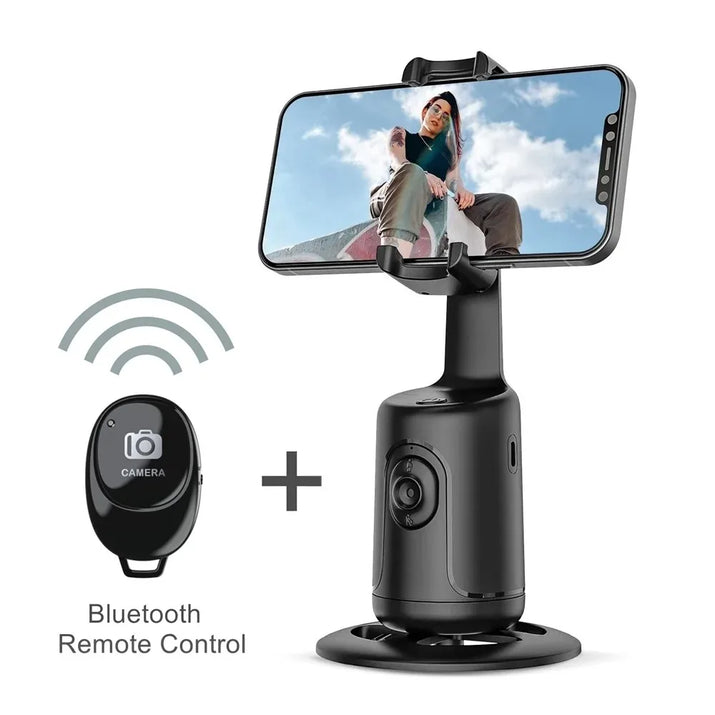 AI following Face Tracking Shooting Gimbals for Smartphone Live 360 Rotation Desktop Wireless Control Selfie Stick Stabilizer