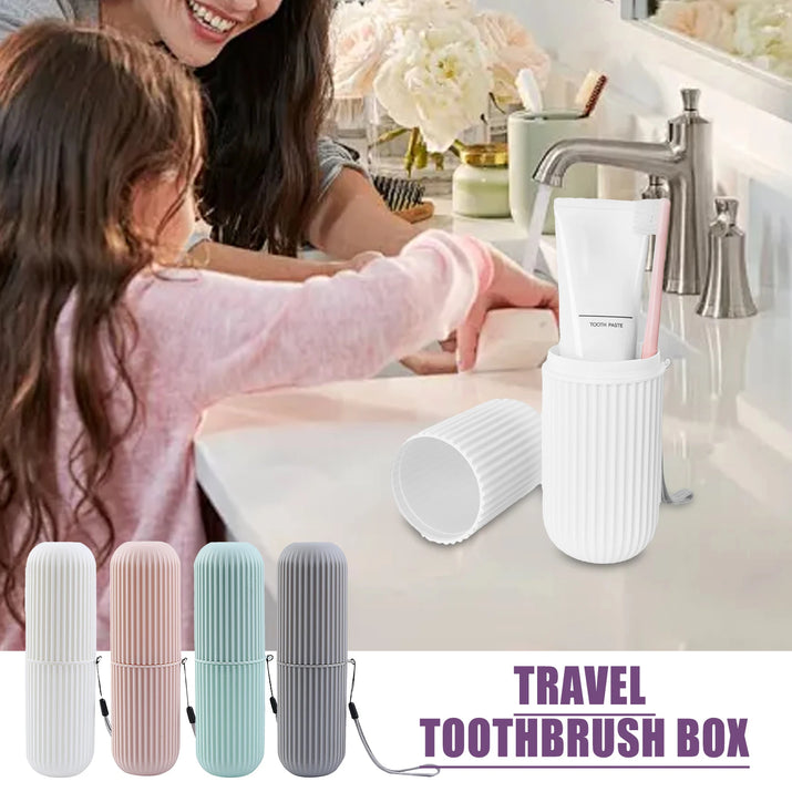 Compact Toothbrush Travel Case - Ultimate Travel Cup Holder for Bathroom, Business, Camping, and School