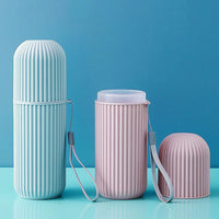 Compact Toothbrush Travel Case - Ultimate Travel Cup Holder for Bathroom, Business, Camping, and School