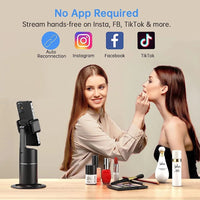 AI following Face Tracking Shooting Gimbals for Smartphone Live 360 Rotation Desktop Wireless Control Selfie Stick Stabilizer