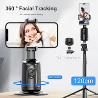 AI following Face Tracking Shooting Gimbals for Smartphone Live 360 Rotation Desktop Wireless Control Selfie Stick Stabilizer