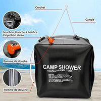 Water Bags 40L Shower Head Solar Power Fast Heating Camping Shower Bag Camping Fishing Hiking Water Storage Bucket Bathing Pack