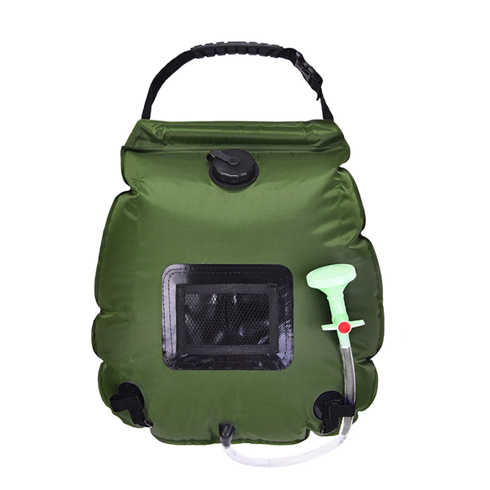 Outdoor 20L Solar Shower Bag Outdoor Portable Solar Heating Shower Bag for Camping Hiking Traveling Beach