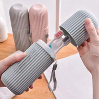 Compact Toothbrush Travel Case - Ultimate Travel Cup Holder for Bathroom, Business, Camping, and School