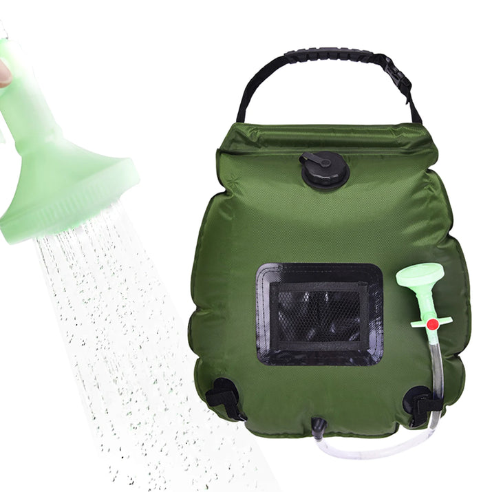 Outdoor 20L Solar Shower Bag Outdoor Portable Solar Heating Shower Bag for Camping Hiking Traveling Beach