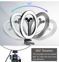 Tripod with LED Ring Light for Phone Tripod Camera Stand Selfie Photography Light LED Lamp Color Photo Studio for Youtube Live
