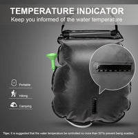 Outdoor 20L Solar Shower Bag Outdoor Portable Solar Heating Shower Bag for Camping Hiking Traveling Beach