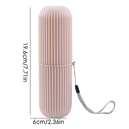 Compact Toothbrush Travel Case - Ultimate Travel Cup Holder for Bathroom, Business, Camping, and School