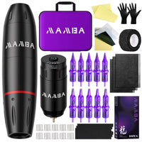 Professional Mamba Tattoo Kit Wireless Rechargeable Mini Tattoo Battery Power Set RCA Interface Rotary Tattoo Machine Pen Kit